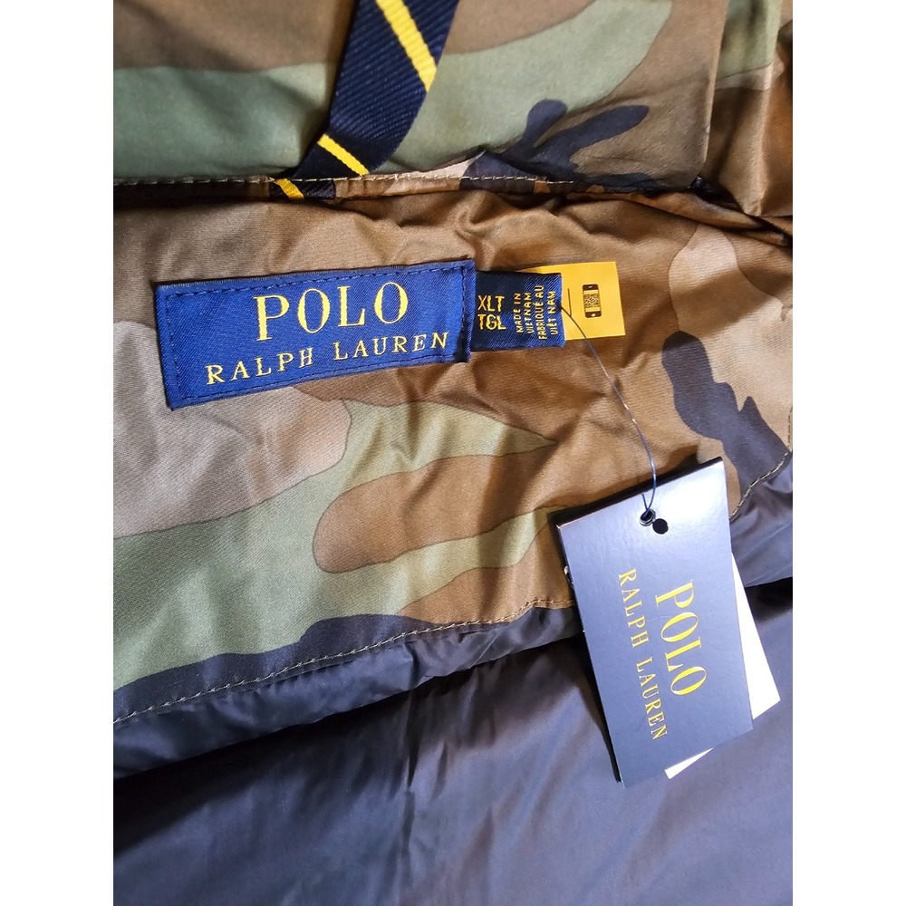 Polo Ralph Lauren Jacket Mens XLT Camo Down Puffer Hooded Winter Ski Coat - Picture 4 of 11